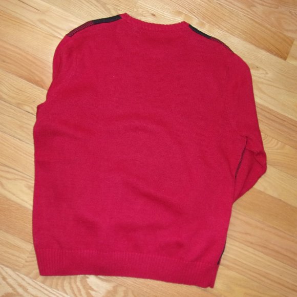 CHAPS RED SWEATER MENS SIZE LARGE GREAT CONDITION - Picture 4 of 4